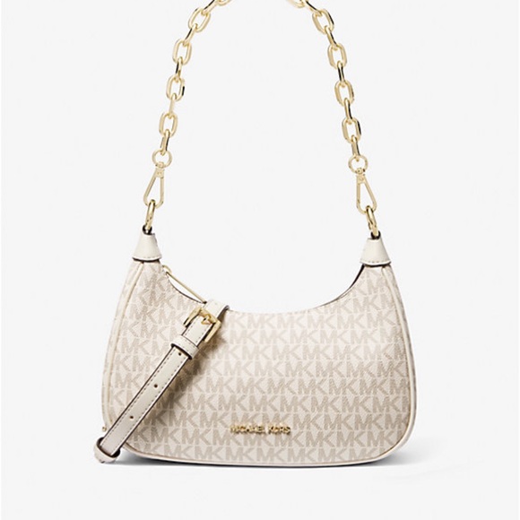 Michael Kors Beige and Gold Shoulder Bag - Picture 1 of 6
